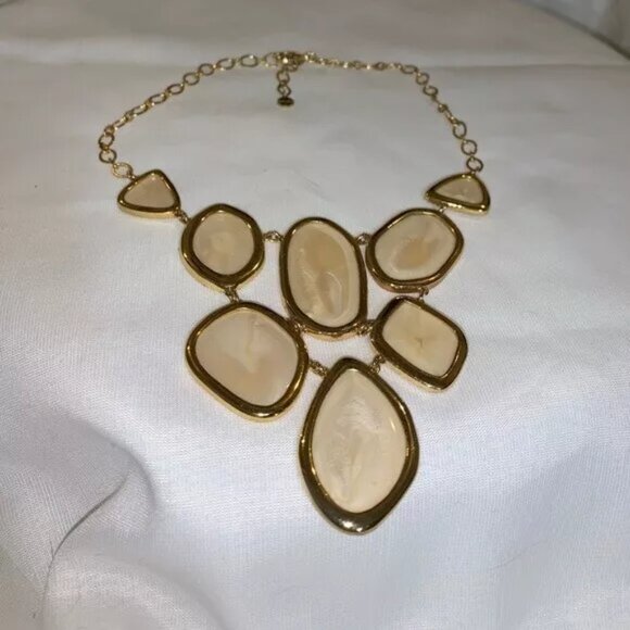STELLA & DOT FIONA Pave Rhinestone Bib Statement Necklace NEW IN MFG BOX! NICE!!